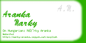 aranka marky business card